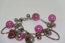 Bedelarmband natuursteen roze